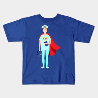 Nurse with a superhero cape Kids T-Shirt